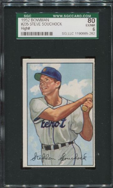 1952 Bowman #235 Steve Souchock High Number SGC 80