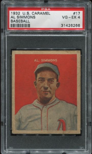 1932 U.S. Caramel #17 Al Simmons PSA 4