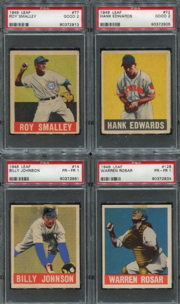 1948-49 Leaf Gum Lot of 12 Different PSA Graded