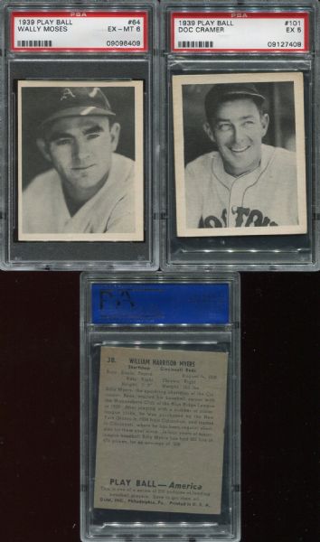 1939 Playball Lot of 5 Different PSA 5 & 6