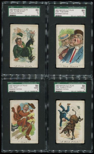 1900 T203 Mayo Baseball Comics Partial SGC Graded Set (12/25)