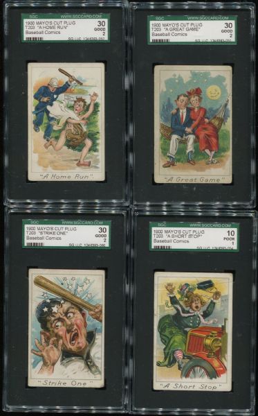 1900 T203 Mayo Baseball Comics Partial SGC Graded Set (12/25)