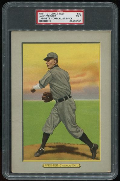 1911 T3 Turkey Red #033 Jake Pfeister PSA 5