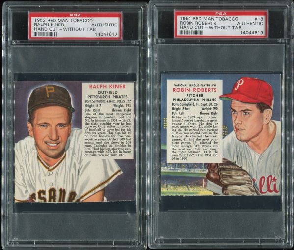 1952 & 1954 Redman Tobacco Lot of 7 Different PSA Authentic with Hall of Famers