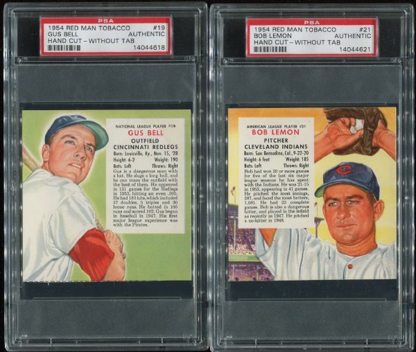 1952 & 1954 Redman Tobacco Lot of 7 Different PSA Authentic with Hall of Famers