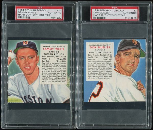 1952 & 1954 Redman Tobacco Lot of 7 Different PSA Authentic with Hall of Famers