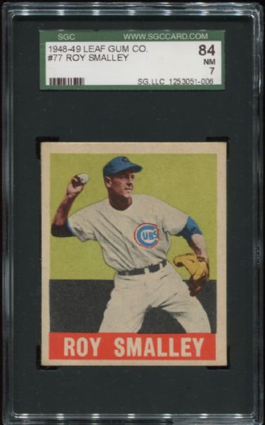 1948-49 Leaf Gum #77 Roy Smalley SGC 84