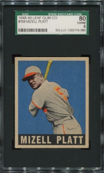 1948-49 Leaf Gum #159 Mizell Platt SGC 80