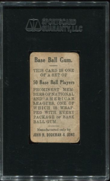 1909 E92 Dockman & Sons Gum John McGraw SGC Authentic