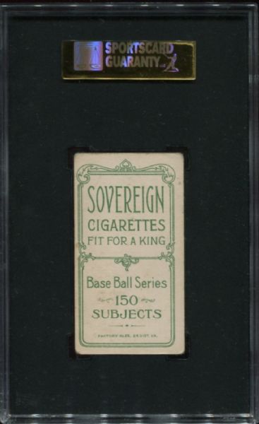 1909-11 T206 Sovereign Harry Covaleski SGC 40