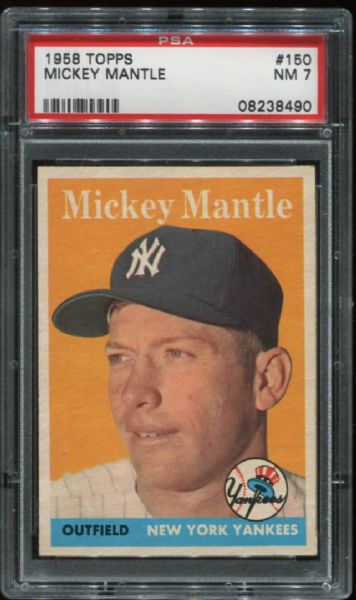 1958 Topps #150 Mickey Mantle PSA 7