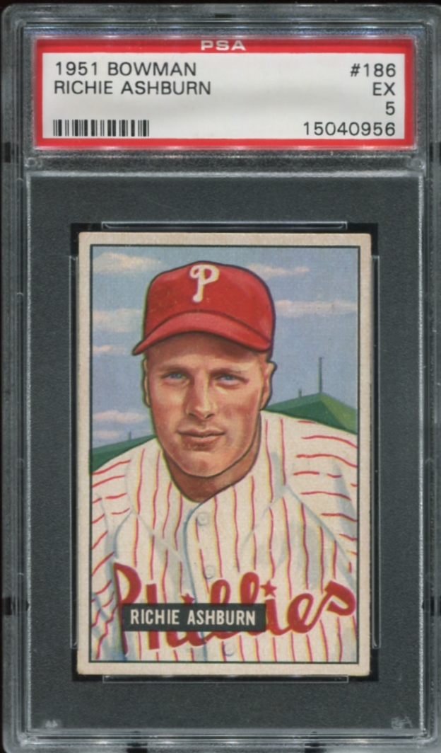 Lot Detail - 1951 Bowman #186 Richie Ashburn PSA 5