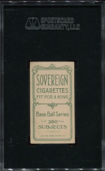 1909-11 T206 Sovereign Cigarettes Jim Scott SGC 50