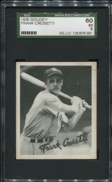 1936 Goudey Frank Crosetti SGC 60