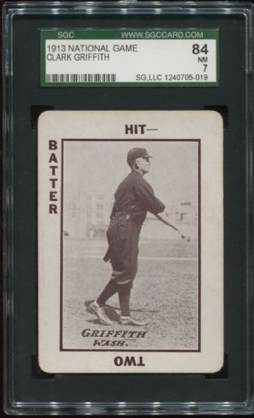 1913 WG5 National Game Clark Griffith SGC  84