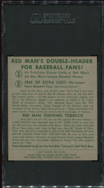 1952 Redman Tobacco NL-18 Robin Roberts SGC 84