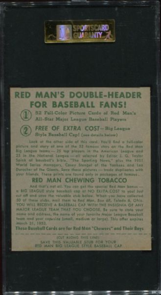 1952 Redman Tobacco NL-19 Red Schoendienst SGC 86