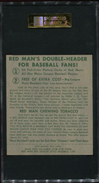 1952 Redman Tobacco NL-17 Pee Wee Reese SGC 84