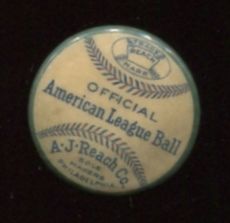 1910 Reach American League Baseball Pin