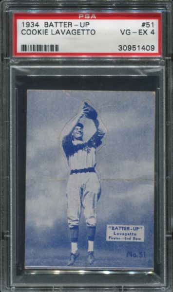 1934 Batter-Up #51 Cookie Lavagetto PSA 4