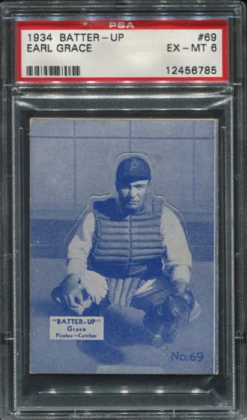 1934 Batter-Up #69 Earl Grace PSA 6