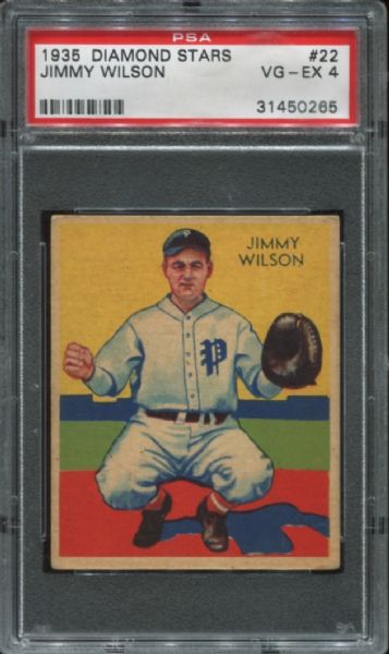 1934-36 Diamond Stars #22 Jimmy Wilson PSA 4