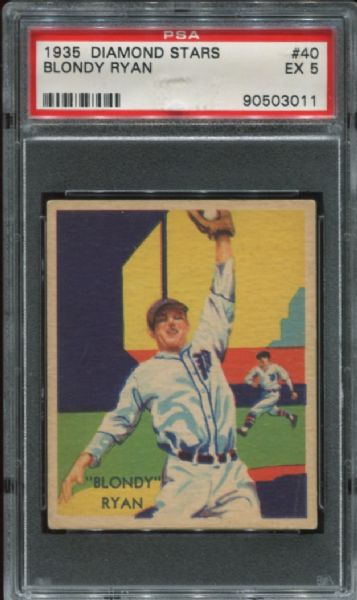 1934-36 Diamond Stars #40 Blondy Ryan PSA 5