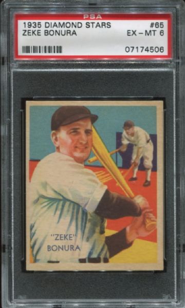 1934-36 Diamond Stars #65 Zeke Bonura PSA 6