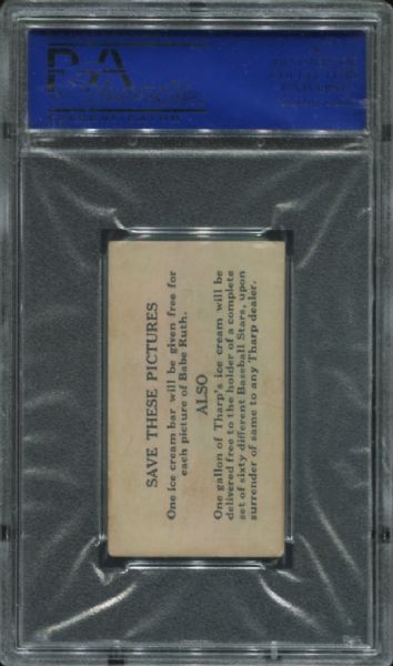 1928 Tharp's Ice Cream #37 Earl Sheely PSA 4