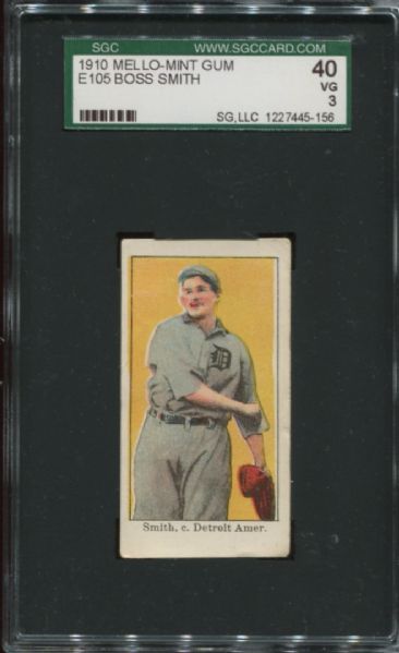 1910 E105 Mello Mint Gum Boss Smith SGC 40