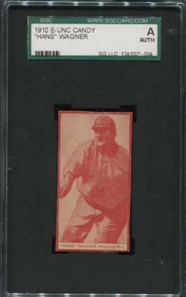 1910 E-UNC Candy Honus Hans Wagner SGC Authentic