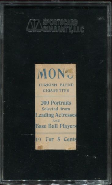 1911 T217 Mono Cigarettes L. Burrell SGC Authentic