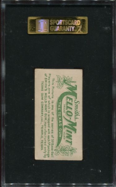 1910 E105 Mello Mint Gum Boss Smith SGC 40