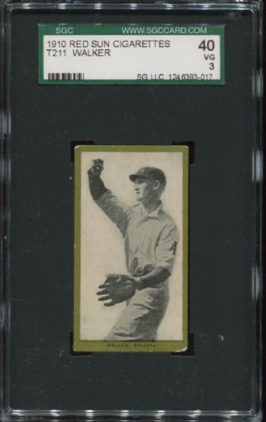 1910 T211 Red Sun Cigarettes Walker SGC 40