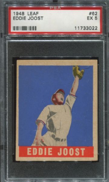 1948-49 Leaf Gum #62 Eddie Joost Short Print PSA 5