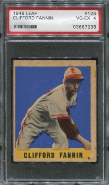 1948-49 Leaf Gum #123 Clifford Fannin Short Print PSA 4