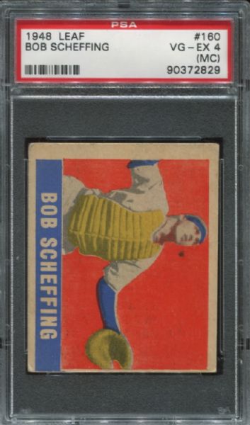 1948-49 Leaf Gum #160 Bob Scheffing Short Print PSA 4 MC