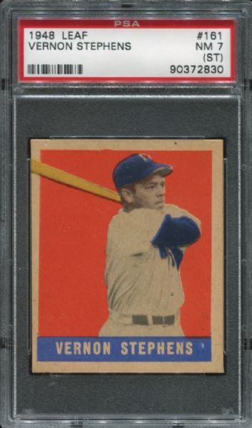 1948-49 Leaf Gum #161 Vernon Stephens Short Print PSA 7 ST