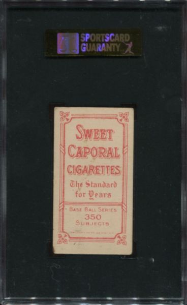 1909-11 T206 Sweet Caporal Peaches Graham SGC 50