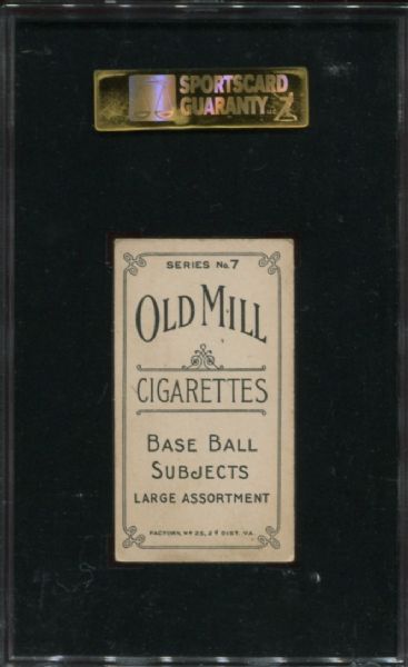 1910 T210 Old Mill Cigarettes Gastmeyer Batting Series 7 SGC 60