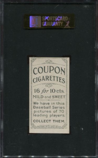 1919 T213 Coupon Cigarettes Ira Thomas SGC 70