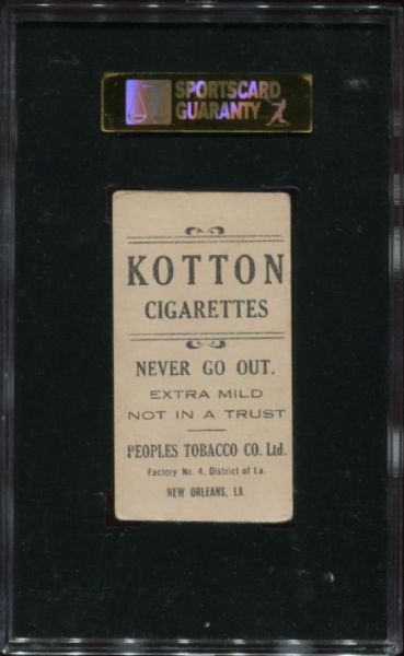 1911-16 T216 Kotton Cigarettes Hooks Wiltse SGC 40