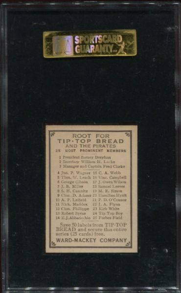 1910 Tip Top Bread Howie Camnitz SGC Authentic