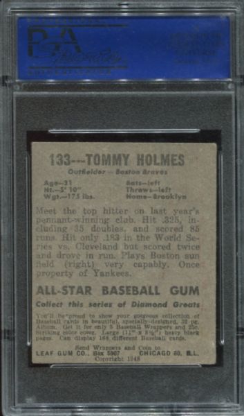 1948-49 Leaf Gum #133 Tommy Holmes Short Print PSA 5 MC