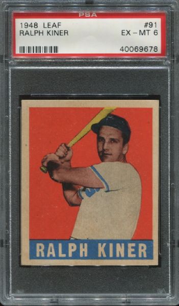 1948-49 Leaf Gum #91 Ralph Kiner PSA 6