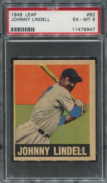 1948-49 Leaf Gum #82 Johnny Lindell PSA 6