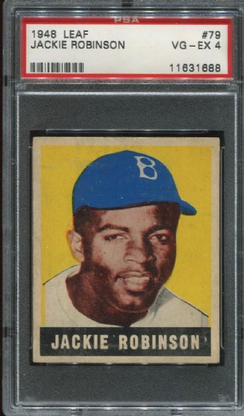 1948-49 Leaf Gum #79 Jackie Robinson PSA 4