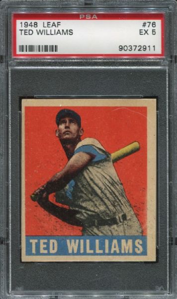 1948-49 Leaf Gum #76 Ted Williams PSA 5