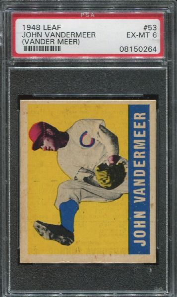 1948-49 Leaf Gum #53 Johnny Vandermeer PSA 6