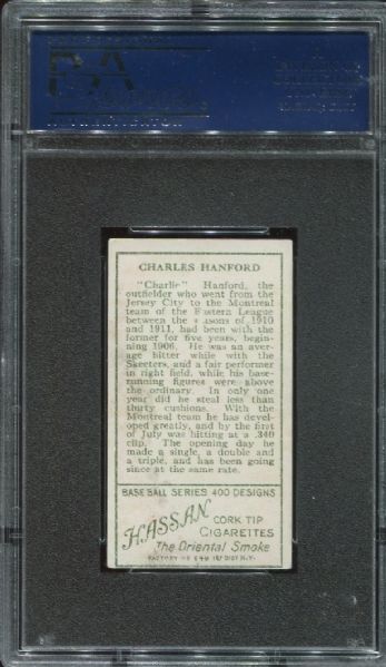 1911 T205 Hassan Charles Hanford PSA 5